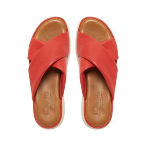 Carl Scarpa Soria Red Leather Platform Sandals